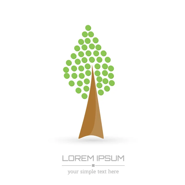 Árbol del logotipo del árbol del vector creativo del concepto abstracto con el icono colorido de la infografía de la aplicación. Diseño de plantilla creativa ilustración de arte, software de negocios y símbolo de redes sociales . — Vector de stock