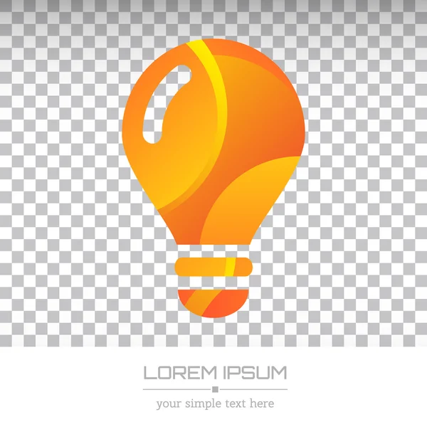 Abstract Creative concept vector image logo of bulb for web and mobile applications isolated on background, art illustration template design, business infographic and social media, icon, symbol. — Stock Vector