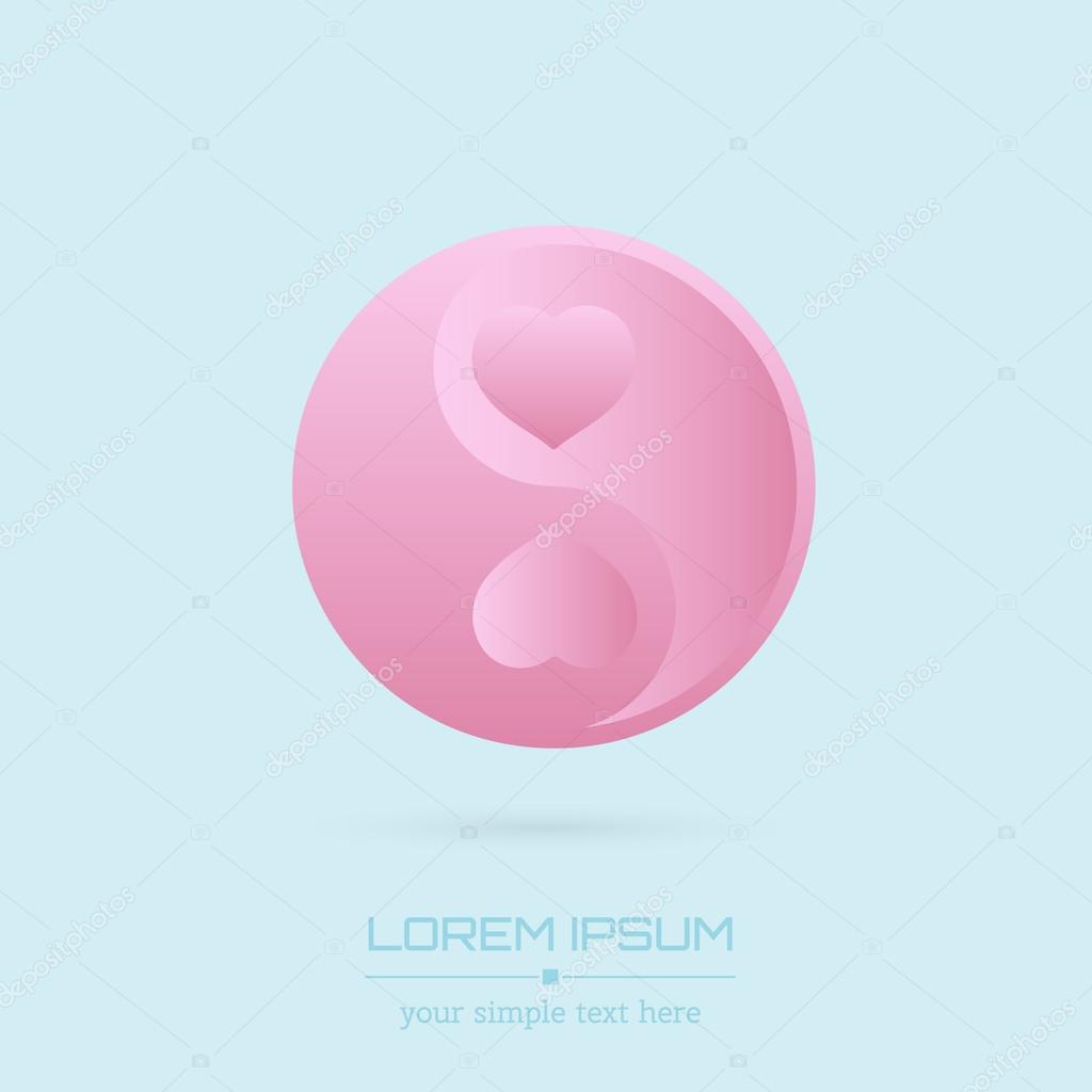 Abstract Creative concept vector visit card of Ying yang for web and mobile applications isolated on background, art illustration template design, business infographic and social media, icon, symbol