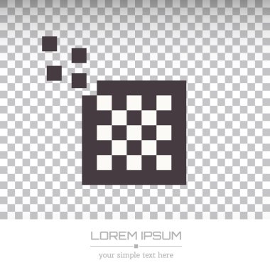 Abstract Creative concept vector logo of chess for web and mobile applications isolated on background, art illustration template design, business infographic and social media, icon, symbol, element.