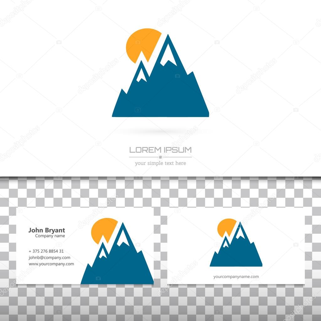 Abstract Creative concept vector logo icon of alp for Web and Mobile Applications isolated on background. Vector illustration template design, Business infographic and social media, origami icons.