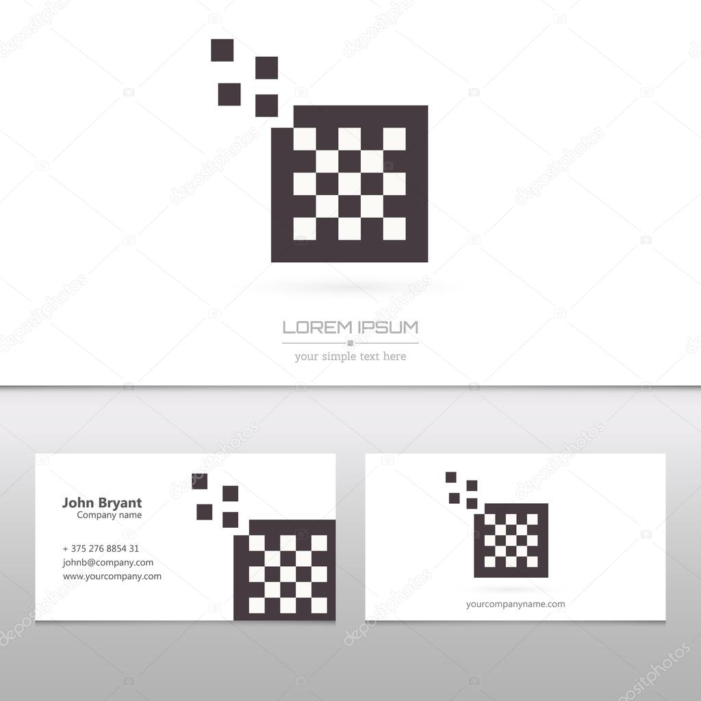 Abstract Creative concept vector logo of chess for web and mobile applications isolated on background, art illustration template design, business infographic and social media, icon, symbol, element.