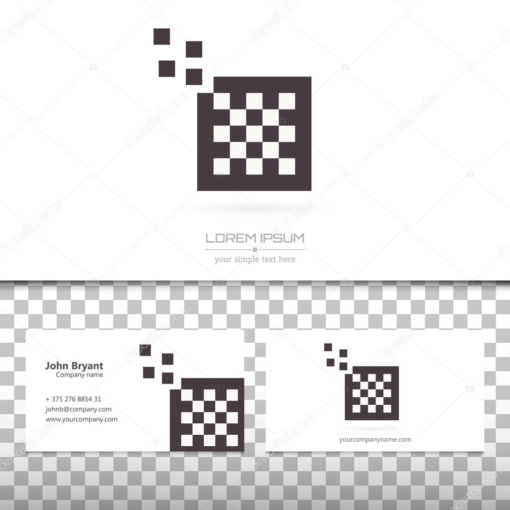Abstract Creative concept vector logo of chess for web and mobile applications isolated on background, art illustration template design, business infographic and social media, icon, symbol, element