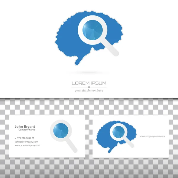 Logo gambar vektor konsep abstrak dari otak untuk aplikasi web dan seluler yang terisolasi di latar belakang, desain templat ilustrasi seni, infografis bisnis dan media sosial, ikon, simbol . - Stok Vektor
