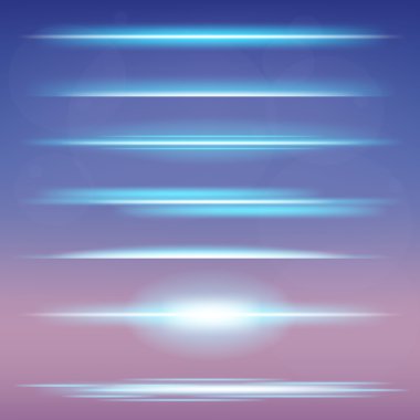 Parlak ışık efektlerinden oluşan yaratıcı bir konsept vektör kümesi siyah arka planda izole edilmiş kıvılcımlarla parlar. Resim tasarımı için, Noel kutlaması için pankart, sihirli ışık ışını.