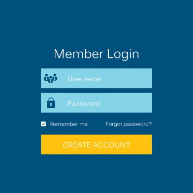Soyut yaratıcı kavram vektör giriş formu arayüzü. Web sayfası, site, mobil uygulamalar, sanat illüstrasyonu, tasarım teması, modern menü, ui, uygulama, iletişim kutusu boş, pankart, profil oturumu
