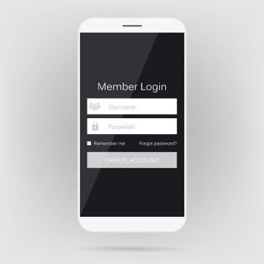 Soyut yaratıcı kavram vektör giriş formu arayüzü. Web sayfası, site, mobil uygulamalar, sanat illüstrasyonu, tasarım teması, modern menü, ui, uygulama, iletişim kutusu boş, pankart, profil oturumu