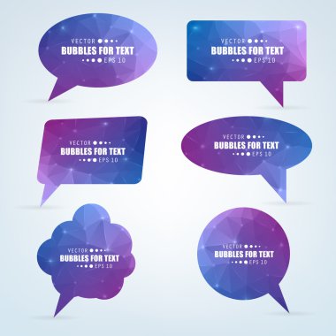 Abstract Creative concept vector empty speech bubbles set. For web and mobile applications isolated on background, illustration template design, presentation, business infographic and social media.