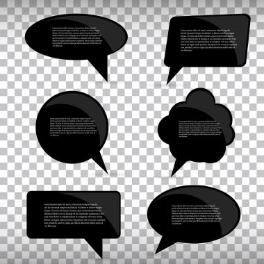 Abstract Creative concept vector empty speech bubbles set. For web and mobile applications isolated on background, illustration template design, presentation, business infographic and social media.
