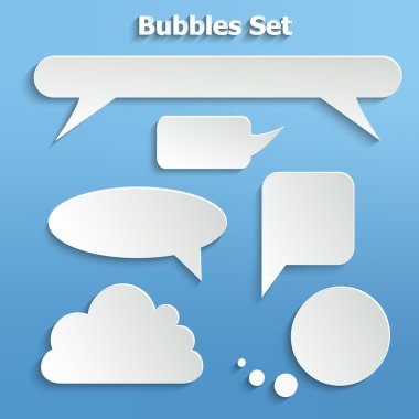 Abstract Creative concept vector empty speech bubbles set. For web and mobile applications isolated on background, illustration template design, presentation, business infographic and social media.