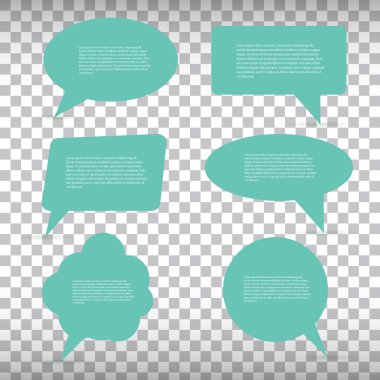 Abstract Creative concept vector empty speech bubbles set. For web and mobile applications isolated on background, illustration template design, presentation, business infographic and social media.