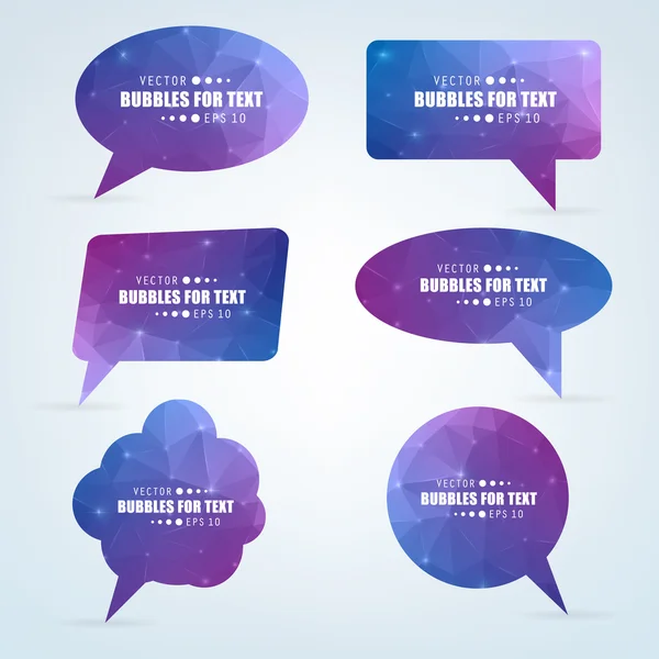 Abstract Creative concept vector empty speech bubbles set. For web and mobile applications isolated on background, illustration template design, presentation, business infographic and social media. — Wektor stockowy