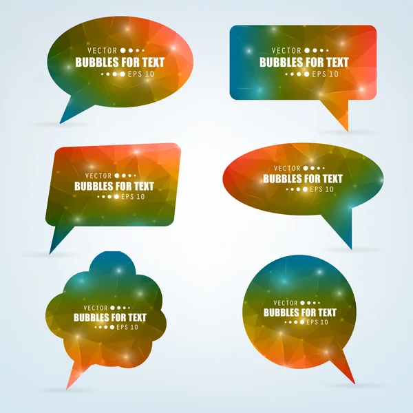 Abstract Creative concept vector empty speech bubbles set. For web and mobile applications isolated on background, illustration template design, presentation, business infographic and social media. — Wektor stockowy