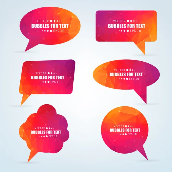 Abstract Creative concept vector empty speech bubbles set. For web and mobile applications isolated on background, illustration template design, presentation, business infographic and social media. — Stock Vector