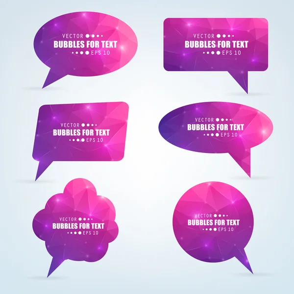 Abstract Creative concept vector empty speech bubbles set. For web and mobile applications isolated on background, illustration template design, presentation, business infographic and social media. — Διανυσματικό Αρχείο