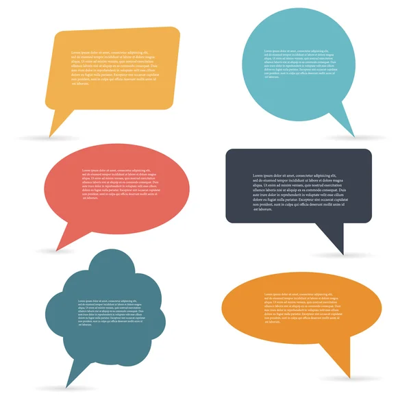 Abstract Creative concept vector empty speech bubbles set. For web and mobile applications isolated on background, illustration template design, presentation, business infographic and social media. — Stockvector
