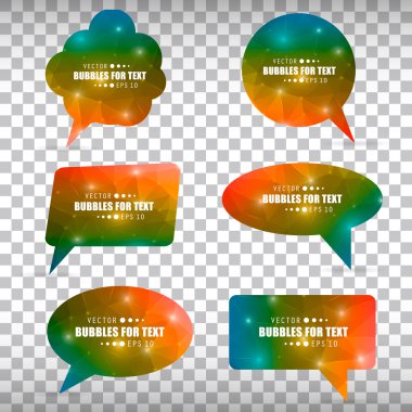 Abstract Creative concept vector empty speech bubbles set. For web and mobile applications isolated on background, illustration template design, presentation, business infographic and social media.