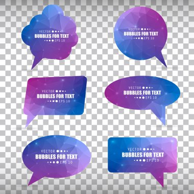 Abstract Creative concept vector empty speech bubbles set. For web and mobile applications isolated on background, illustration template design, presentation, business infographic and social media.
