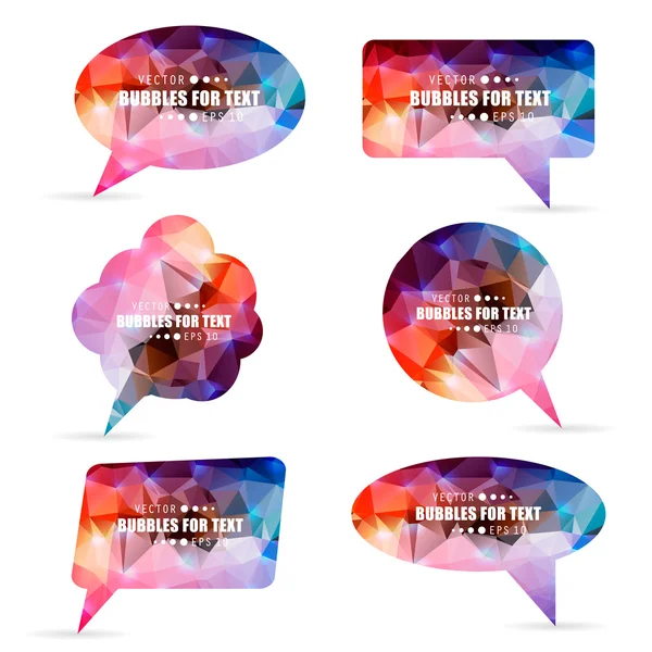 Abstract Creative concept vector empty speech bubbles set. For web and mobile applications isolated on background, illustration template design, presentation, business infographic and social media. — Stock Vector