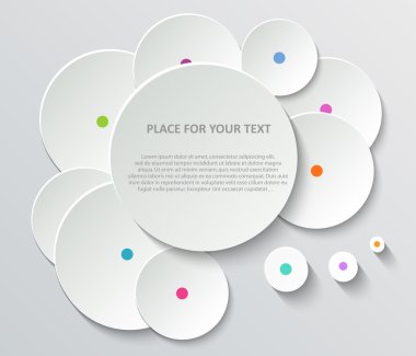 Abstract Creative concept vector empty speech bubbles set. For web and mobile applications isolated on background, illustration template design, presentation, business infographic and social media.