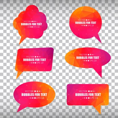 Abstract Creative concept vector empty speech bubbles set. For web and mobile applications isolated on background, illustration template design, presentation, business infographic and social media.