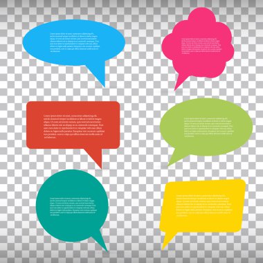 Abstract Creative concept vector empty speech bubbles set. For web and mobile applications isolated on background, illustration template design, presentation, business infographic and social media.