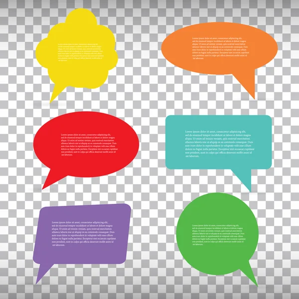 Abstract Creative concept vector empty speech bubbles set. For web and mobile applications isolated on background, illustration template design, presentation, business infographic and social media. — Stock Vector