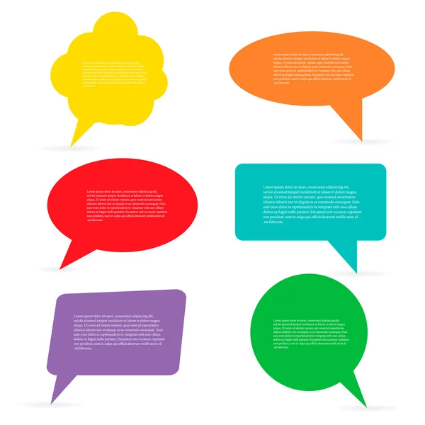 Abstract Creative concept vector empty speech bubbles set. For web and mobile applications isolated on background, illustration template design, presentation, business infographic and social media. — Stock Vector