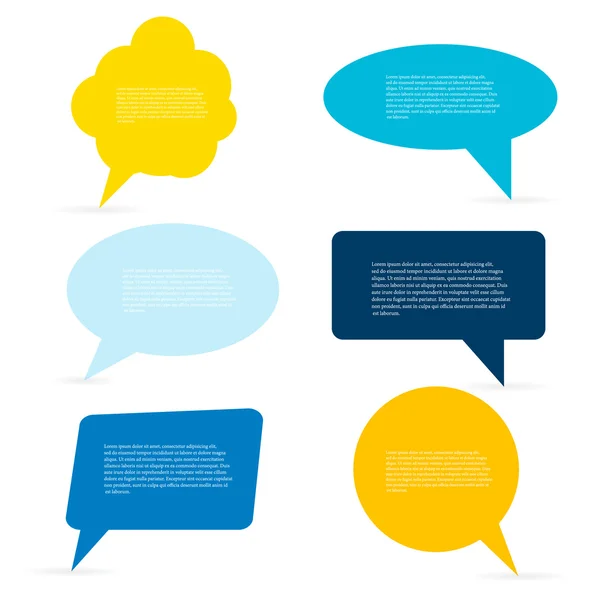 Abstract Creative concept vector empty speech bubbles set. For web and mobile applications isolated on background, illustration template design, presentation, business infographic and social media. — Stock Vector