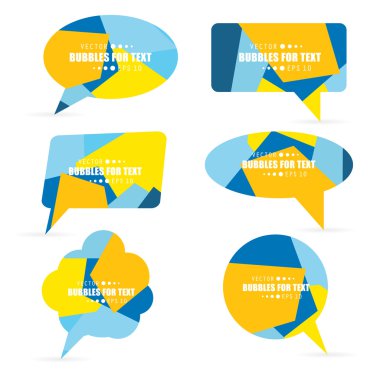 Abstract Creative concept vector empty speech bubbles set. For web and mobile applications isolated on background, illustration template design, presentation, business infographic and social media.