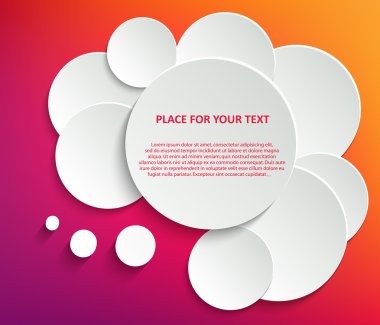Abstract Creative concept vector empty speech bubbles set. For web and mobile applications isolated on background, illustration template design, presentation, business infographic and social media.