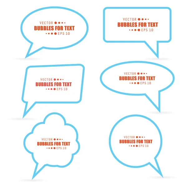 Abstract Creative concept vector empty speech bubbles set. For web and mobile applications isolated on background, illustration template design, presentation, business infographic and social media. — Wektor stockowy