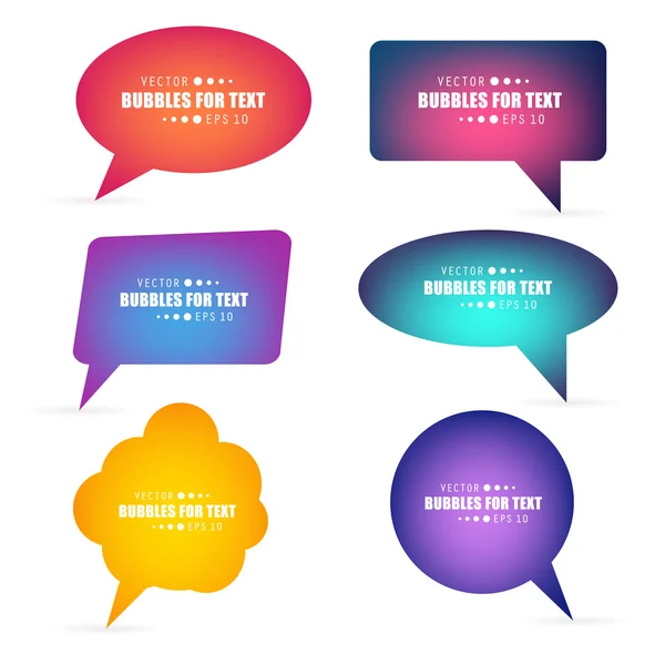 Abstract Creative concept vector empty speech bubbles set. For web and mobile applications isolated on background, illustration template design, presentation, business infographic and social media. — Stock Vector