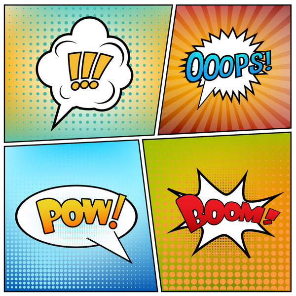 Абстрактный вектор креативной концепции в стиле поп-арт искушает блэк-макетом с облаками и узором точек на заднем плане. Для веб и мобильных приложений, дизайн шаблонов иллюстраций
.