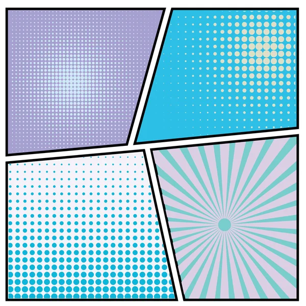 Abstracte creatief concept vector strips popart lege lay-out stijlsjabloon met wolken balken en geïsoleerde punten patroon op de achtergrond. Voor Web en mobiele toepassingen, illustratie sjabloonontwerp. — Stockvector
