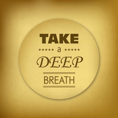 Bir derin nefes konsept tasarımı al