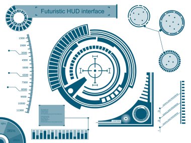 Soyut gelecek, konsept vektör fütüristik mavi sanal grafik dokunmatik arayüzü HUD. Web, site, mobil uygulamalar için siyah arkaplan, tekno, çevrimiçi tasarım, iş, gui, ui.