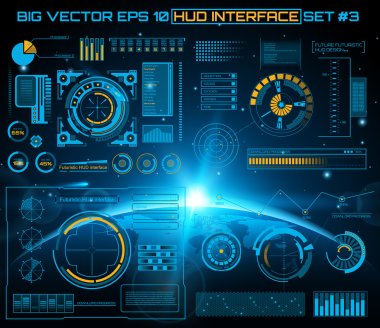 Abstract future, concept vector futuristic blue virtual graphic touch user interface HUD. For web, site, mobile applications isolated on black background, techno, online design, business, gui, ui.