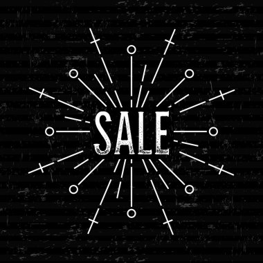 Abstract Creative concept vector design layout with text - sale. For web and mobile icon isolated on background, art template, retro elements, logos, identity, labels, badge, ink, tag, old card, logo.