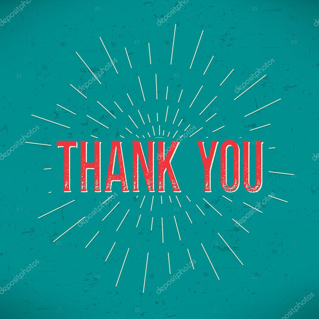Abstract Creative concept vector design layout with text - thank you. For web and mobile icon isolated on background, art template, retro elements, logo, identity, labels, badge, ink, tag, card