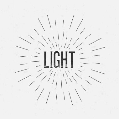 Abstract Creative concept vector design layout with text - light. For web and mobile icon isolated on background, art template, retro elements, logos, identity, labels, badge, ink, tag, old card.