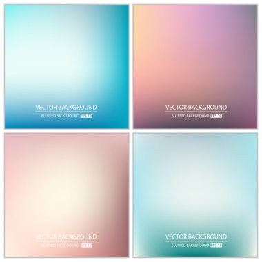 Soyut Yaratıcı konsept vektörü çok renkli bulanık arkaplan seti. Web ve Mobil Uygulamalar için, sanat örnekleme şablonu tasarımı, iş bilgileri ve sosyal medya, modern dekorasyon.