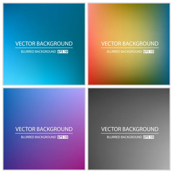 Abstract Creative concept vector multicolored blurred background set. For Web and Mobile Applications, art illustration template design, business infographic and social media, modern decoration. — Stock Vector