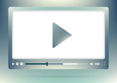 Abstract Creative concept vector media player. For modern web and mobile Applications isolated on background, interface, illustration template design, business infographic and social multimedia icon.