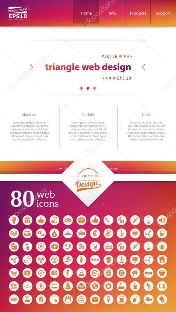 Abstract Creative concept vector website template. For modern web and mobile Applications isolated on background, interface, illustration design, business infographic and social multimedia icon.