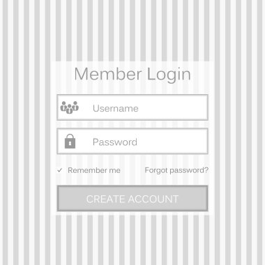 Mobile vector user ui kit form interface. For web page, site bar, art flat icon, device design theme, modern menu app, contact empty box, modern banner, digital gui, media player, widget, mockup set.