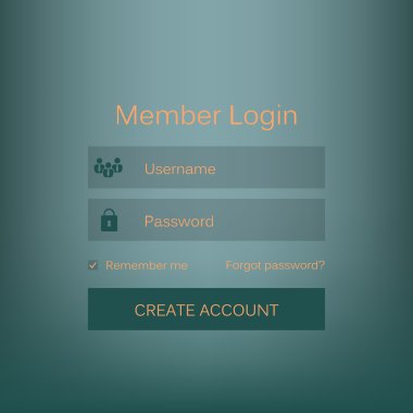 Mobile vector user ui kit form interface. For web page, site bar, art flat icon, device design theme, modern menu app, contact empty box, modern banner, digital gui, media player, widget, mockup set.