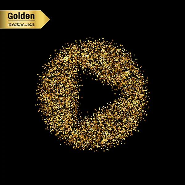 Gold glitter Vektor Symbol des Spiels isoliert auf dem Hintergrund. art creative concept illustration für web, leuchtendes Licht Konfetti, helle Pailletten, glitzerndes Lametta, abstraktes Bling, schimmernder Staub, Folie. — Stockvektor