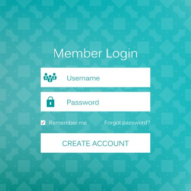 Mobile vector user ui kit form interface. For web page, site bar, art flat icon, device design theme, modern menu app, contact empty box, modern banner, digital gui, media player, widget, mockup set.