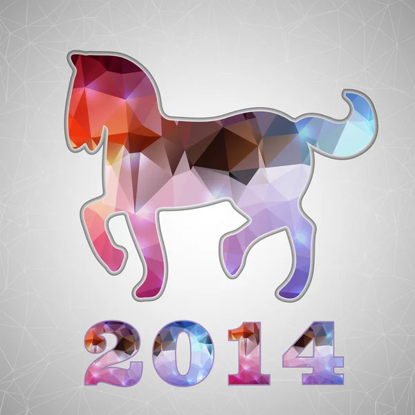 Creative concept horse icon isolated on background. Vector illustration creative template design, Business software and social media concept. 2014 - Year of the Horse. — 图库矢量图片